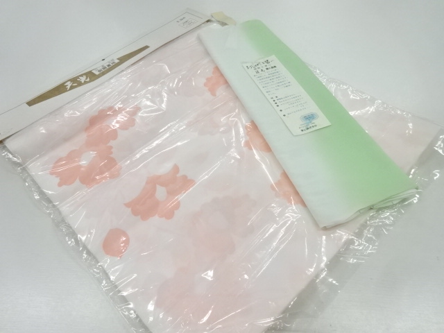 JAPANESE KIMONO / ANTIQUE CLOTH FOR LINING FOR SHOULDER AREA & HAKKAKE SET / SET OF 2